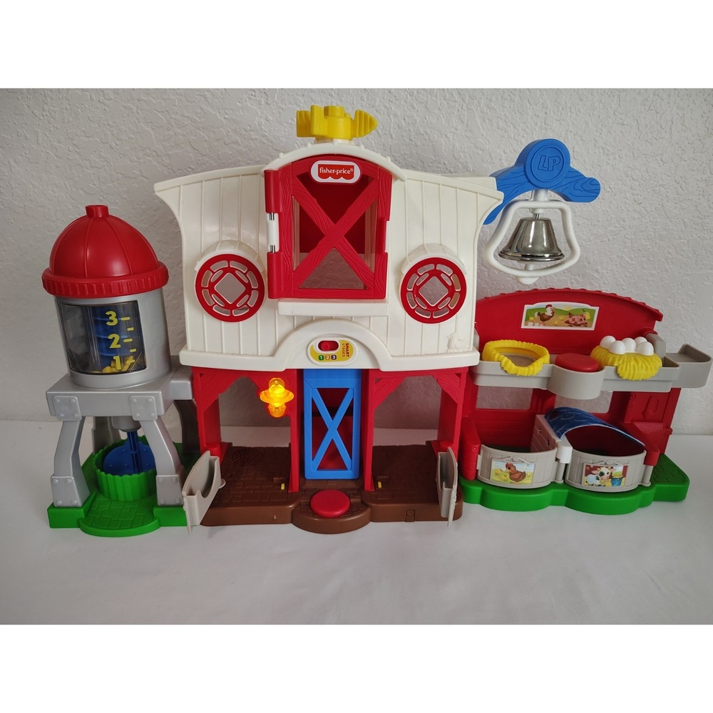 Fisher Price Little People Caring for Animal Barn & Silo Lights & Sound WORKS!